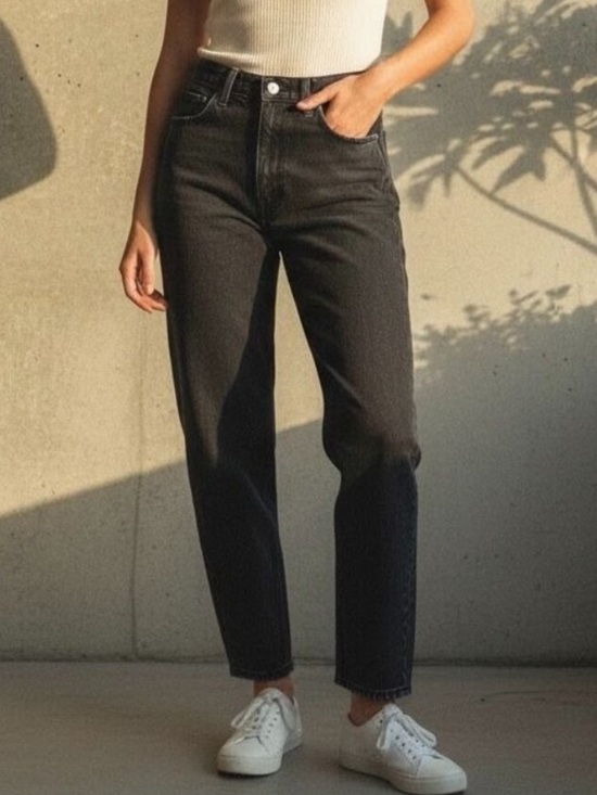 Abercrombie & Fitch Denim - Abercrombie & Fitch Black The 80's Mom High Rise Jeans